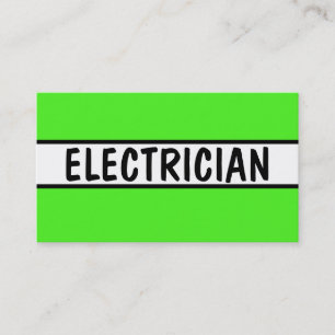 Elektricien Neon Green Visitekaartje