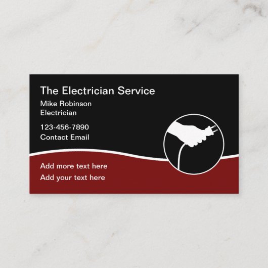 Elektricien nieuw ontworpen Visitekaartjes (Voorkant)