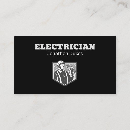 Elektricien Onderhoud Handyman Aannemer Visitekaartje (Voorkant)