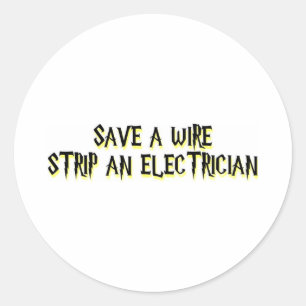 elektricien ronde sticker