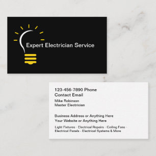 Elektricien Services Nieuwe unieke Visitekaartjes
