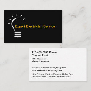Elektricien Services Nieuwe unieke Visitekaartjes