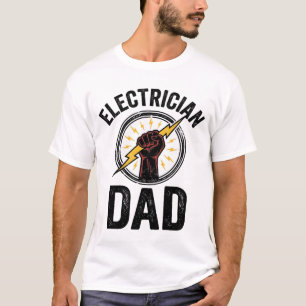 Elektricien Vader Vintage Gravure Vector T-shirt O