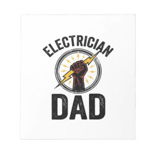 Elektricien Vader Vintage Gravure Vector T-shirt O Notitieblok