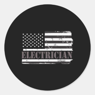 elektricien voor ronde sticker