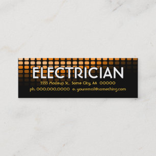 elektriciens oranje meter mini visitekaartje