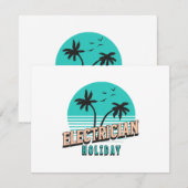 Elektricienvakantie Bedankkaart (Voorkant / Achterkant)