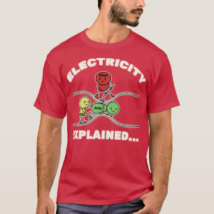 Elektriciteit toegelicht  illustratie t-shirt