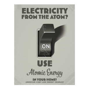 Elektriciteit uit het Atoom  Perfect Poster