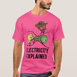 Elektriciteit uitgelegd natuurkunde nerd Gift I le T-shirt