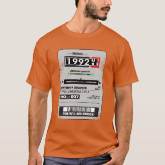 elektriciteitsmeter verjaardag 1992 elektricien ca t-shirt