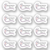 Elektriciteitsvoorziening Bill Tracker Mini Bujo P Sticker (Voorkant)