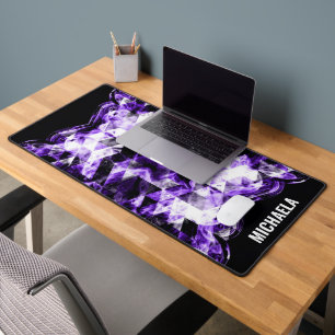 Elektrificerend paars violet sparkly Monogram Bureaumat
