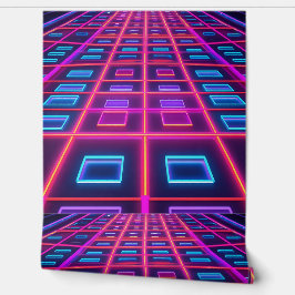 Elektrificerende 80s Cyberpunk Dance Floor verwijd Behang