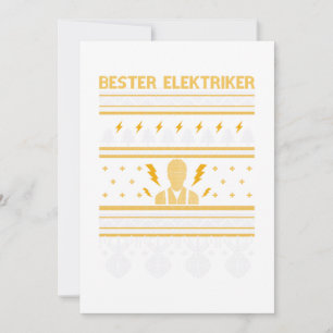 Elektriker Electronic Ugly kerstSweater Gift Kaart