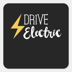 Elektrisch aandrijven - EV Cars Vehicle Cft Vierkante Sticker