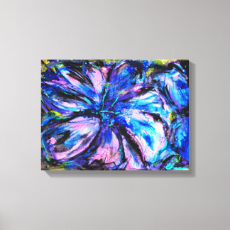 Elektrisch | Abstract bloemstuk levendig Canvas Afdruk