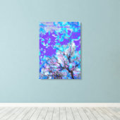 Elektrisch blauw canvas afdruk (Insitu (Houten vloer))