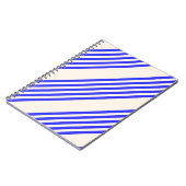 Elektrisch blauw en beige vijf strips notitieboek (Linkerzijde)