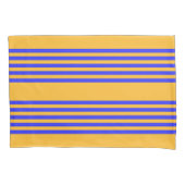 Elektrisch blauw en geel vijf strepen patroon kussensloop (Voorkant)