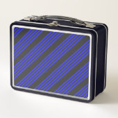 Elektrisch blauw en houtskool met vijf strippen (Voorkant)