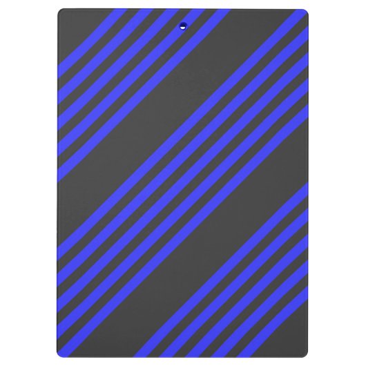 Elektrisch blauw en houtskool met vijf strippen klembord (Achterkant)