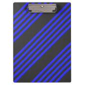 Elektrisch blauw en houtskool met vijf strippen klembord (Voorkant)