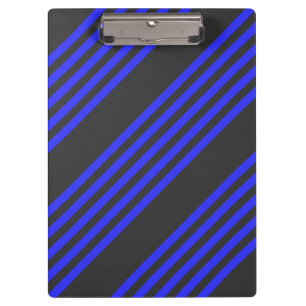 Elektrisch blauw en houtskool met vijf strippen klembord