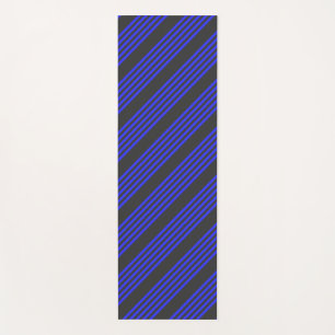 Elektrisch blauw en houtskool met vijf strippen yogamat