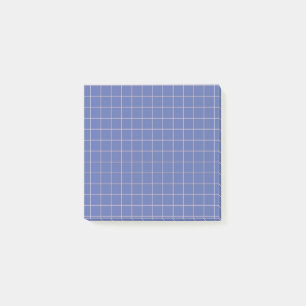 Elektrisch Blauw Geruit Patroon Bold Grid Ontwerp Post-it® Notes