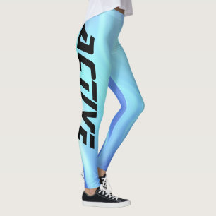 Elektrisch Blauw Kleur Actieve Sport Leggings