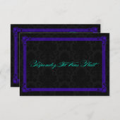 Elektrisch Blauwgroen en Paars Poster RSVP Kaartje (Voorkant / Achterkant)