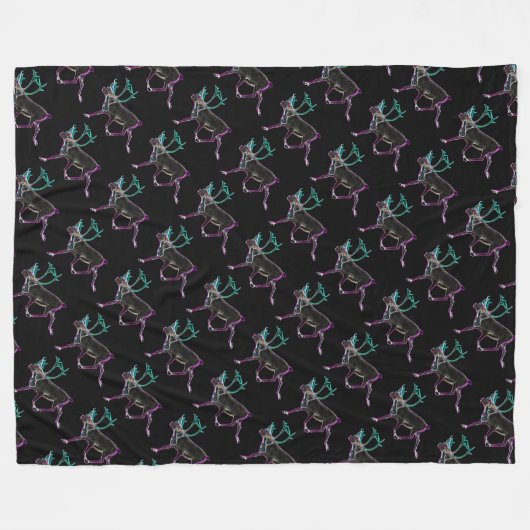 Elektrisch Caribisch gebied Fleece Deken (Voorkant (Horizontaal))