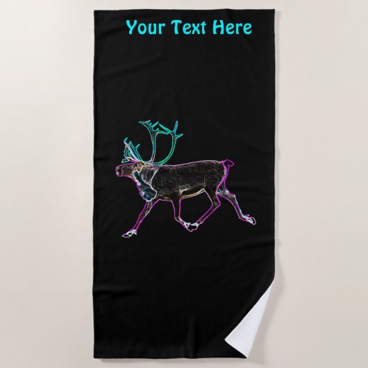 Elektrisch Caribisch gebied Strandlaken (Voorkant)