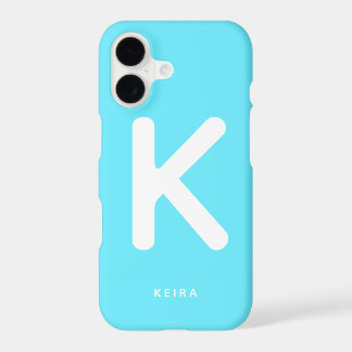 Elektrisch Cyaanblauwe Monogram Hoesje