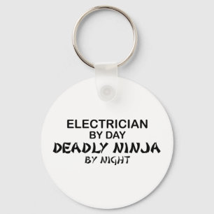 Elektrisch Deadly Ninja bij nacht Sleutelhanger