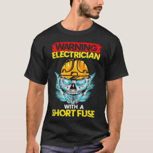 Elektrisch-elektriciens met korte zekering t-shirt