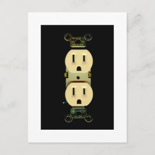 Elektrisch elektrobedrijf douane marketing briefkaart