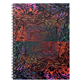 Elektrisch Fractal Kaleidoscoop Abstract Ontwerp Notitieboek