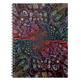 Elektrisch Fractal Kaleidoscoop Abstract Ontwerp Notitieboek