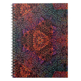 Elektrisch Fractal Kaleidoscoop Abstract Ontwerp Notitieboek