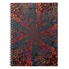 Elektrisch Fractal Kaleidoscoop Abstract Ontwerp Notitieboek
