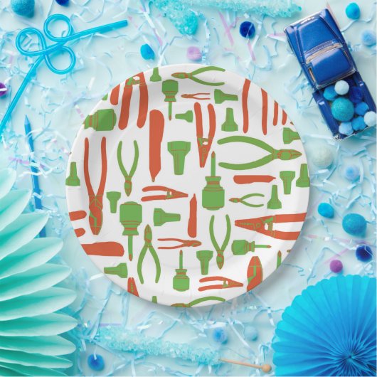 Elektrisch gereedschap van de handel papieren bordje (Feest)