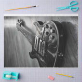 Elektrisch gitaarmonochroom tissuepapier (Craft)