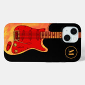 Elektrisch gitaarmonogram Case-Mate iPhone case (Achterkant (horizontaal))