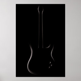 Elektrisch gitaarsilhouet poster