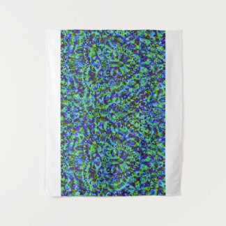 Elektrisch groene werveling | Abstracte wandtapijt Wandkleed