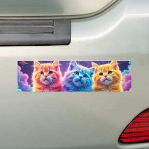 Elektrisch Kitten Trio Portret Bumpersticker