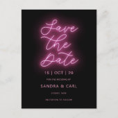 Elektrisch Neon Glow Light sparen de uitnodiging o (Voorkant)