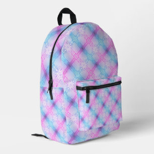 Elektrisch Neon Roze Blauw Pastel Trans Pride Scho Bedrukte Rugzak